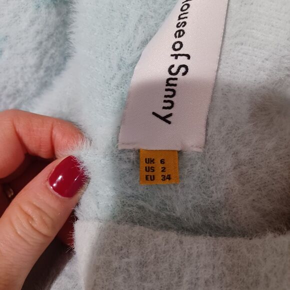 House Of Sunny Argyle Diamond Knit 2 in 1 V Neck Long Sleeve Sweater/Vest US 2 - Picture 10 of 10